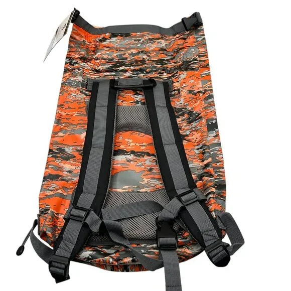 GECOBRANDS Hydroner 20L Camo Dry Bag Waterproof Backpack Orange-Gray Roll Top Backpacks